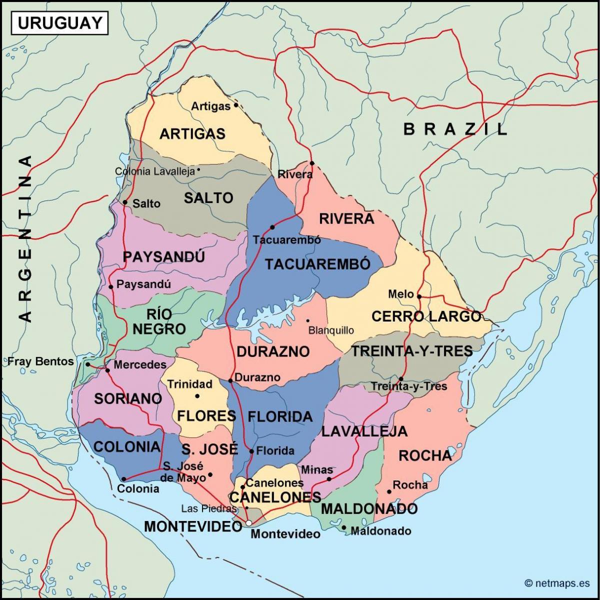 Map of maldonado Uruguay