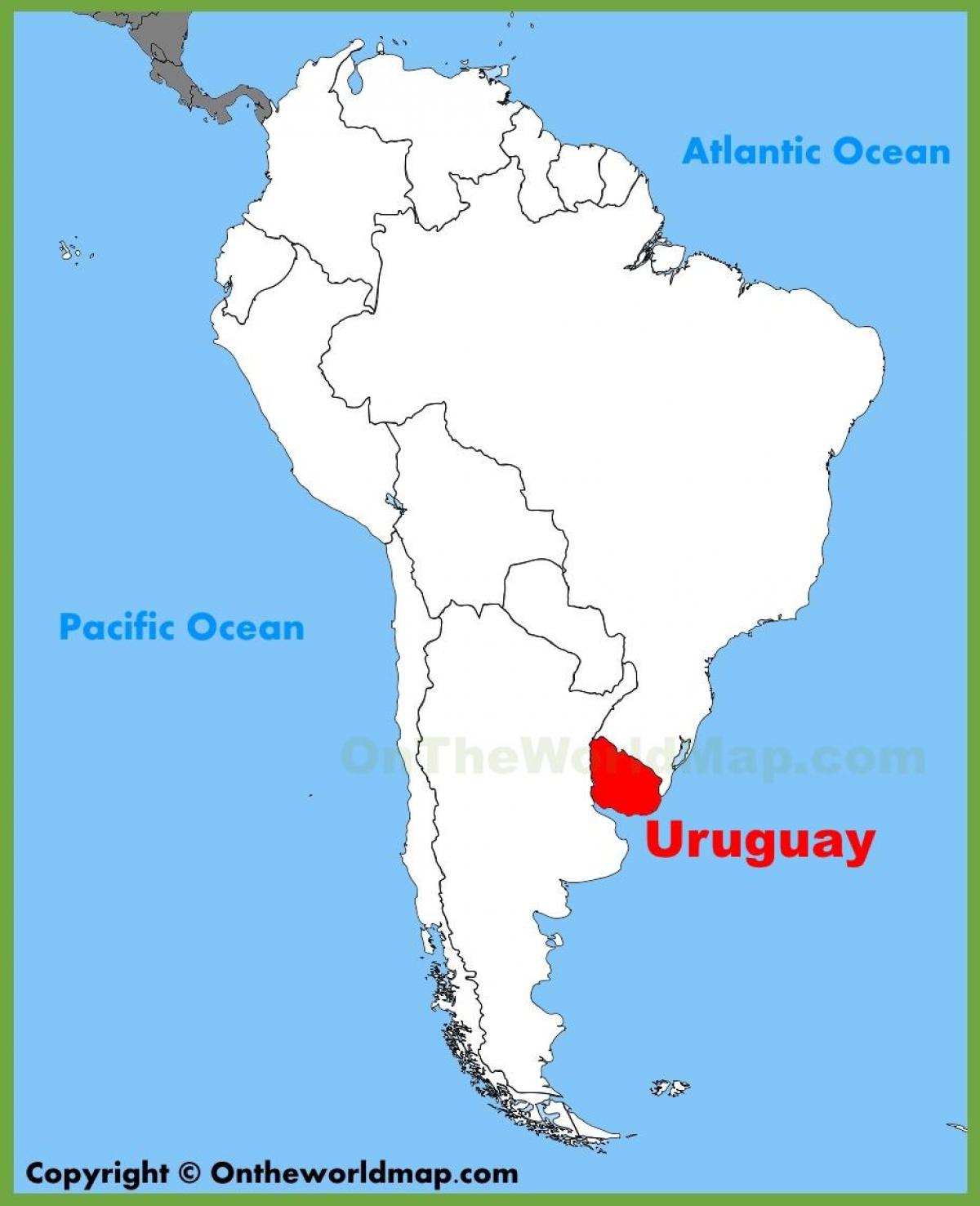 Map of Uruguay south america