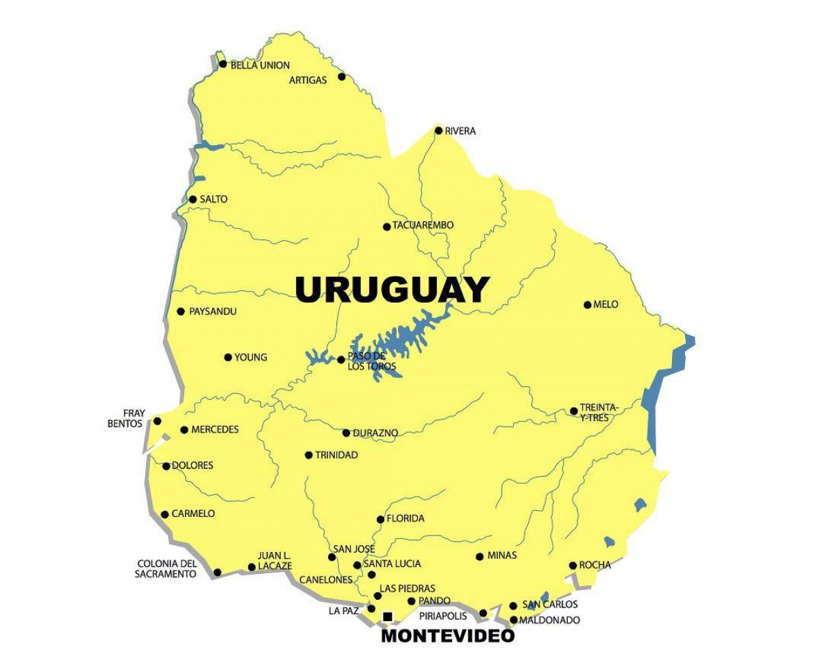 Map of Uruguay river