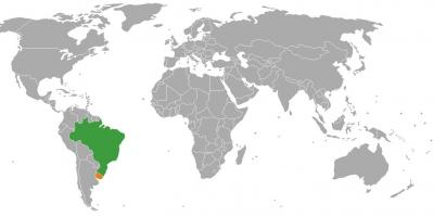 Uruguay location on world map