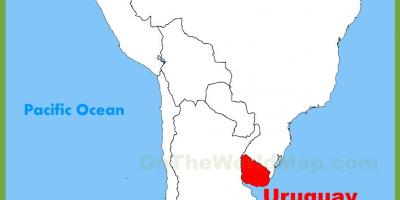 Map of Uruguay south america